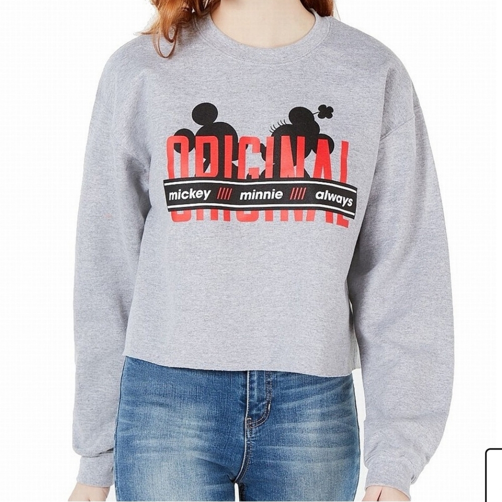 DISNEY Mickey Minnie crop sweater